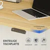 A close-up view of a wooden desk with a laptop and a control panel for height adjustment. Anteprima dell’immagine prodotto