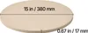 SucceBuy Pierre à pizza 381 x 381 mm, pierre ronde en Voir les images du produit 8