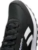 A close-up view of the toe and side of a black Reebok athletic shoe. Produktbild-Vorschau