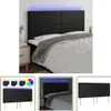 The Living Store LED Kopfteil Schwarz 180x5x118/128 cm Produktbild-Vorschau 6