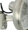 A close-up, partial view of a silver wall-mounted fan. Podgląd zdjęcia produktu