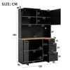 Armoire buffet Merax, meuble haut avec éclairage LED et Voir les images du produit 8