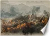 Vlies fototapete Herbstwald im Nebel abstrakte Produktbild-Vorschau 1