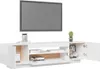 vidaXL TV-Schrank mit LED-Leuchten Hochglanz-Weiß 160x35x40 Produktbild-Vorschau 3