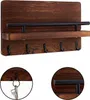 Portachiavi in legno – Marrone scuro – 30 x 18 cm – Anteprima dell’immagine prodotto 4