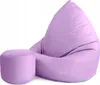 A lavender beanbag chair and ottoman are shown against a white background. Náhľad obrázku produktu