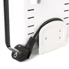 Close-up of the back of a white appliance showing a power cord plugged into a wall outlet. Podgląd zdjęcia produktu