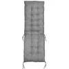 A long, gray tufted cushion for a lounge chair or sun lounger, shown flat against a white background. Podgląd zdjęcia produktu