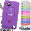 Auto Schlüssel Hülle Silikon Schutz Cover Lila kompatibel Produktbild-Vorschau 1