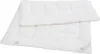 A white comforter is folded and laid out on a white background. Produktbild-Vorschau