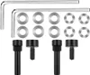 A set of replacement screws and washers for headphones, laid out on a white background. Voir les images du produit