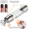 OKWISH Doppelte-Pfeffermühle Salz und Pfeffermühle manuell Produktbild-Vorschau 3
