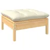 vidaXL 7-tlg. Garten-Lounge-Set mit Creme Kissen Massivholz Produktbild-Vorschau 9