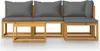vidaXL 5-tlg. Garten-Lounge-Set mit Auflagen Massivholz Produktbild-Vorschau 3