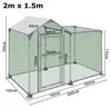 UISEBRT Freilaufgehege Hühnerstall 2x1x1,4m Freigehege Produktbild-Vorschau 6