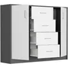 Komoda – antracitová směs – 110 x 35 x 85 cm – Modern U-1 Náhled obrázku produktu 2