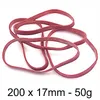 Gummibänder, Rot, 200 x 17 mm, Schtl. a 50 gr. Produktbild-Vorschau 4