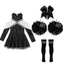 Mädchen Cheerleader Kostüm – Größe 128 cm | Glitzerndes Produktbild-Vorschau 2