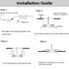An installation guide for a ceiling light. Produktbild-Vorschau
