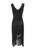 20er Jahre Charleston Pailletten Kleid Schwarz Flapper Produktbild-Vorschau 1