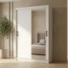 BEAUTYSOFA | Schwebetürenschrank HELA 100 cm Weiß – 2-türig Produktbild-Vorschau 1