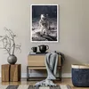 Poster - Poster ohne Rahmen - Mond Erde Astronaut - 50x70 Produktbild-Vorschau 6