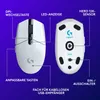 G305 Kabellose Gaming-Maus Weiß mit HERO-Sensor, lange Produktbild-Vorschau 7