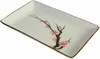 A rectangular plate with a floral design. Produktbild-Vorschau