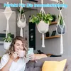 Handgewebte Hängende Blumenampeln 4er Set – Boho Produktbild-Vorschau 3