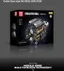 The image shows the packaging of a building block toy set, featuring a detailed model of a W16 engine. Voir les images du produit