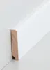 Sockelleiste weiß Kiefer 13 x 60 Lackiert RAL 9016 Produktbild-Vorschau 1
