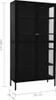 vidaXL Vitrine noire 90x40x180 cm Acier et verre trempé Voir les images du produit 12