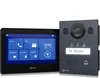 A video doorbell and indoor monitor system are displayed against a white background. Produktbild-Vorschau