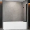 Duschabtrennung 120x140cm Duschwand für Badewanne 2-Teilig Produktbild-Vorschau 2