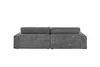 KAWOLA Sofa LANA Ecksofa Cord grau Recamiere links Produktbild-Vorschau 3