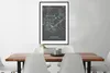 MuchoWow® Gerahmtes Poster Hanau - Stadtplan - Blau - Karte Produktbild-Vorschau 3