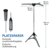 A product image showing a collapsible drying rack in both its collapsed and extended states, with dimensions indicated. Voir les images du produit