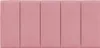 A flat lay of a pink velvet headboard cushion. Produktbild-Vorschau