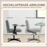 Krzesło biurowe HOMCOM z podnoszonymi podłokietnikami i Podgląd zdjęcia produktu 5