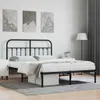 vidaXL Struttura letto con testiera in metallo nero 140x200 Anteprima dell’immagine prodotto 2