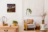 Coloray Uhr auf Leinwand 30x30 cm Wand Uhr Dekoration Produktbild-Vorschau 3