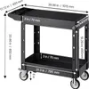 A black utility cart with dimensions labeled. Anteprima dell’immagine prodotto