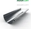 A metal gutter section on a white background with a logo and watermarks. Produktbild-Vorschau