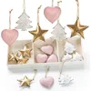 18 kleine Christbaumanhänger aus Metall Herz + Stern + Baum Produktbild-Vorschau 1