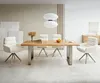 DELIFE Esstisch Edge 180x90 XL Akazie Natur Edelstahl Breit Produktbild-Vorschau 2