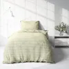 Seersucker Bettwäsche 155x220 cm Beige Anthrazit Wende Produktbild-Vorschau 3