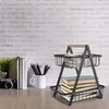 XINZI Panier organisateur métallique à 2 étages Noir - Avec Voir les images du produit 8