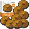 8 x Reflektor für Anhänger – orange Katzenaugen Ø60mm, Produktbild-Vorschau 1