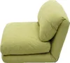 A green fabric sofa bed is shown from the side against a white background. Produktbild-Vorschau