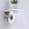 Porta Carta Igienica Con Ripiano In Metallo Cromato Argento Anteprima dell’immagine prodotto 2